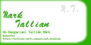 mark tallian business card