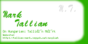 mark tallian business card